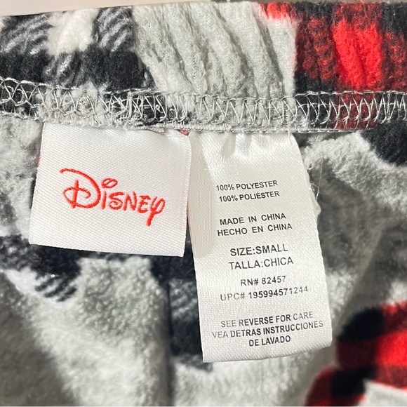 Disney Mickey Head Gray Fleece Pajama Pants Size Small - Picture 4 of 4